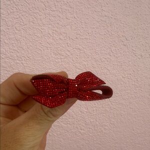 Sparkling Red Bow ring